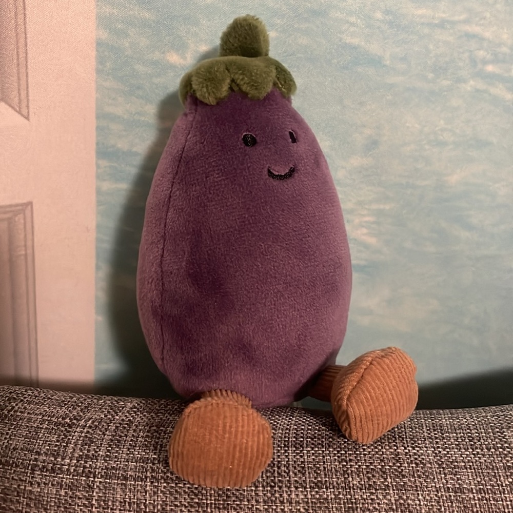 Jellycat Vivacious Aubergine Bag Charm - Picture 4 of 5